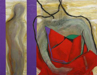 25 2014 Alone we are two 55x75cm